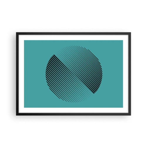 Plakát v černém rámu - Kruh – geometrická variace - 70x50 cm
