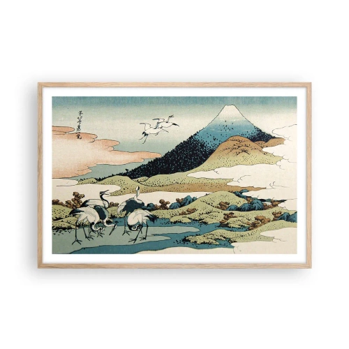 Plakát v rámu světlý dub - V japonském duchu - 91x61 cm