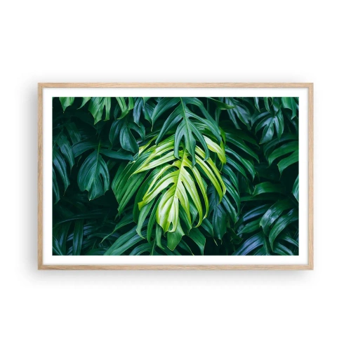 Plakát v rámu světlý dub - Ponořit se do svěžesti - 91x61 cm