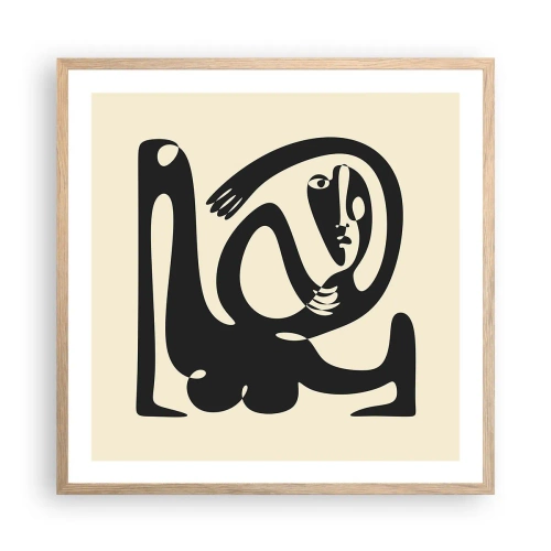 Plakát v rámu světlý dub - Téměř Picasso - 60x60 cm