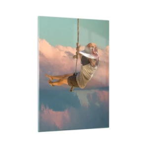 Obraz na skle - Hra v oblacích - 70x100 cm