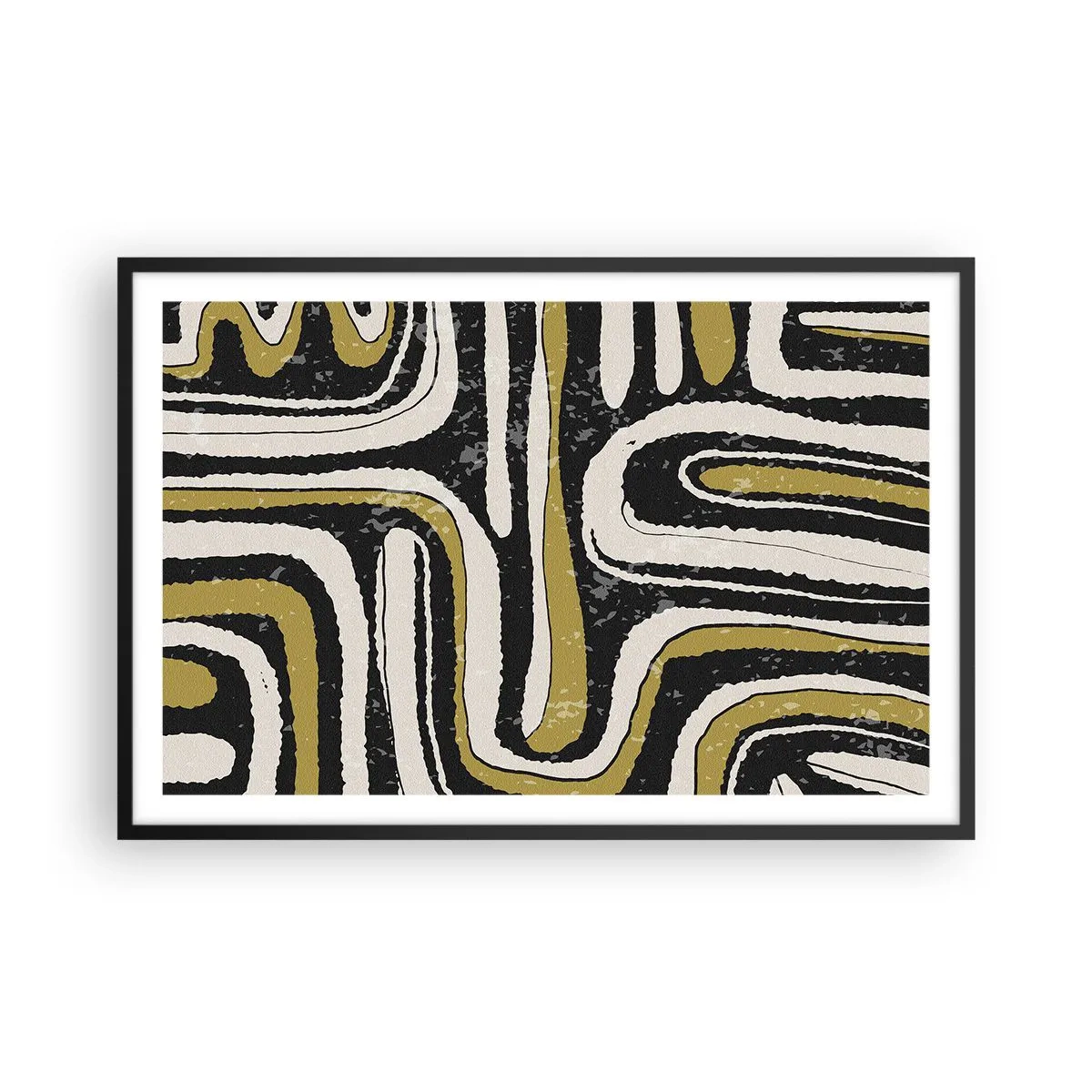 Plakát v černém rámu - Kompozice: trakty a uličky - 91x61 cm