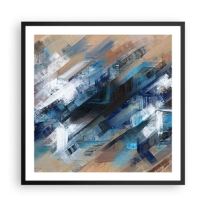 Plakát v černém rámu - Na modrém úkosu - 60x60 cm