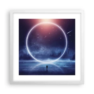 Plakát v bílém rámu - Už jsou tady… - 40x40 cm