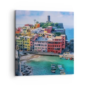 Obraz na plátně - Středomořské kouzelné městečko - 70x70 cm