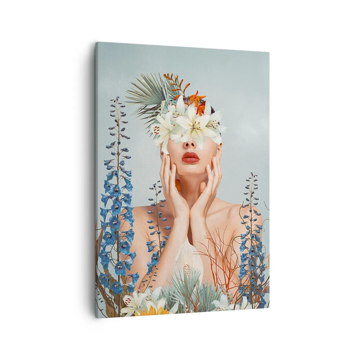 Obraz na plátně - Žena – květina - 50x70 cm