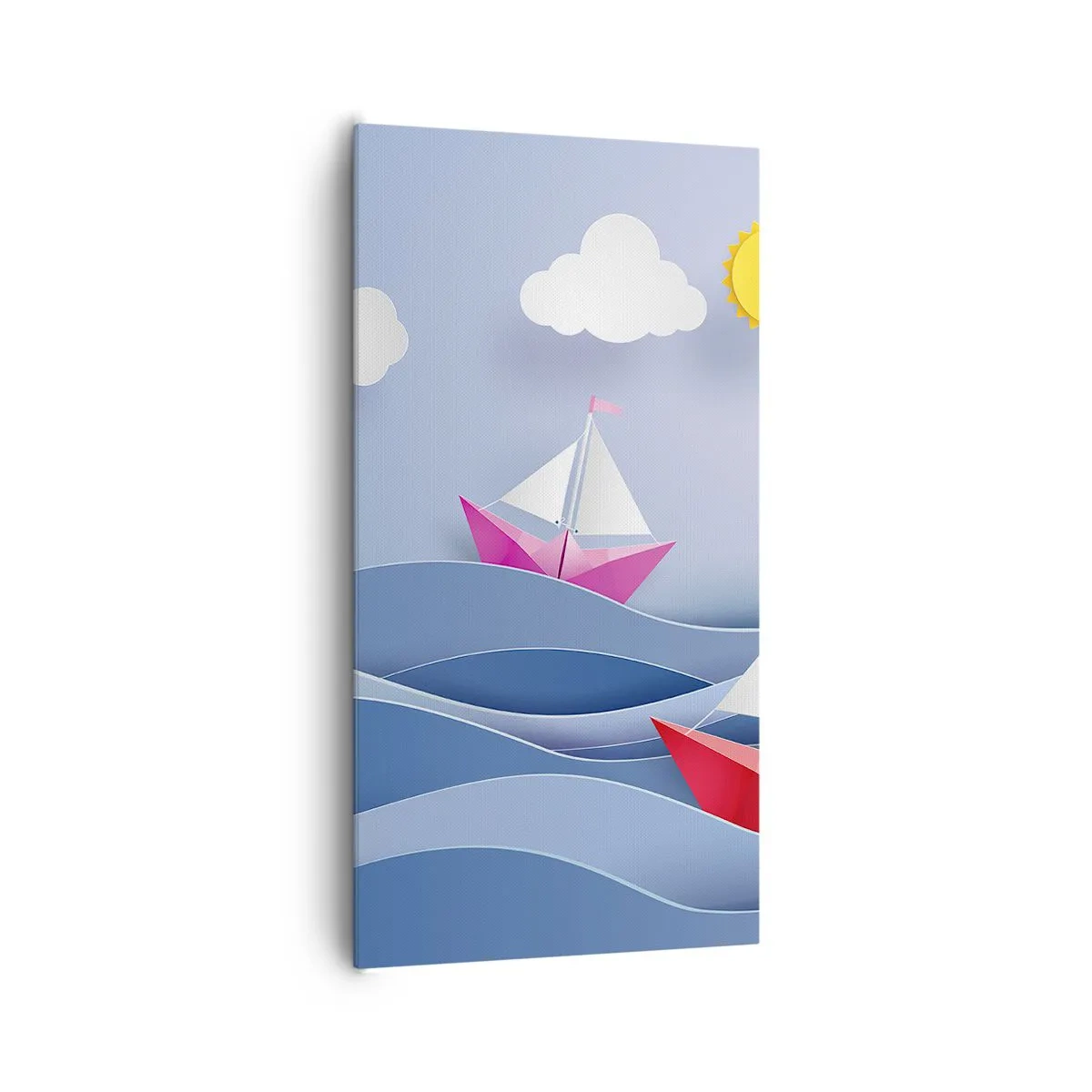 Obraz na plátně - Ach, jak je příjemné houpat se na vlnách - 65x120 cm