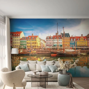 Fototapeta Samolepicí Deluxe Sticker - U vody hladké jako zrcadlo - Krajina, Architektura, Kodaň - 250x175 cm