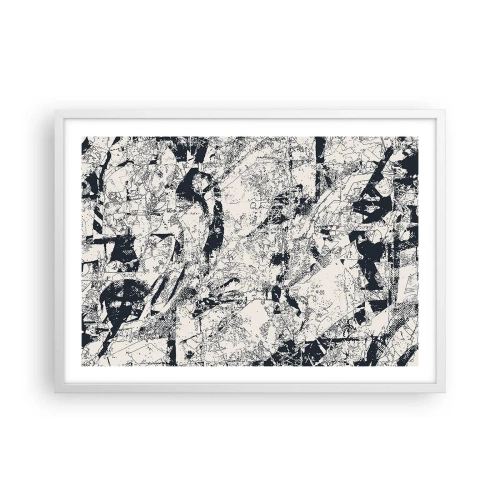 Plakát v bílém rámu - Prolínání protikladů - 70x50 cm