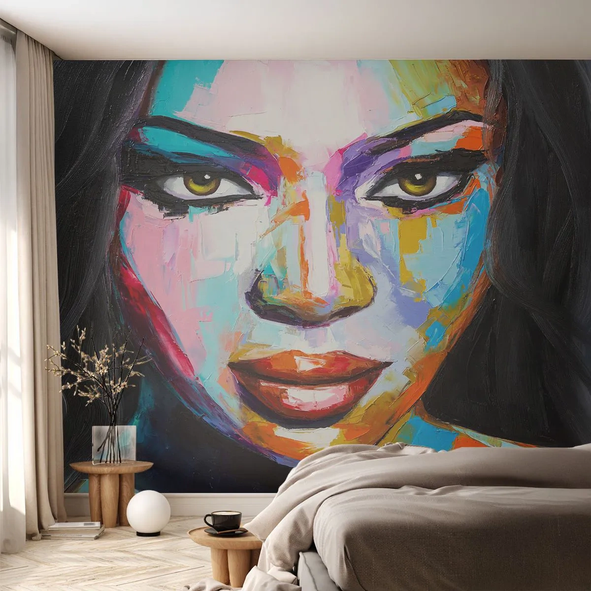 Fototapeta Samolepicí Deluxe Sticker - Nejde odtrhnout oči - Portrét ženy, Tvář, Kus - 250x175 cm