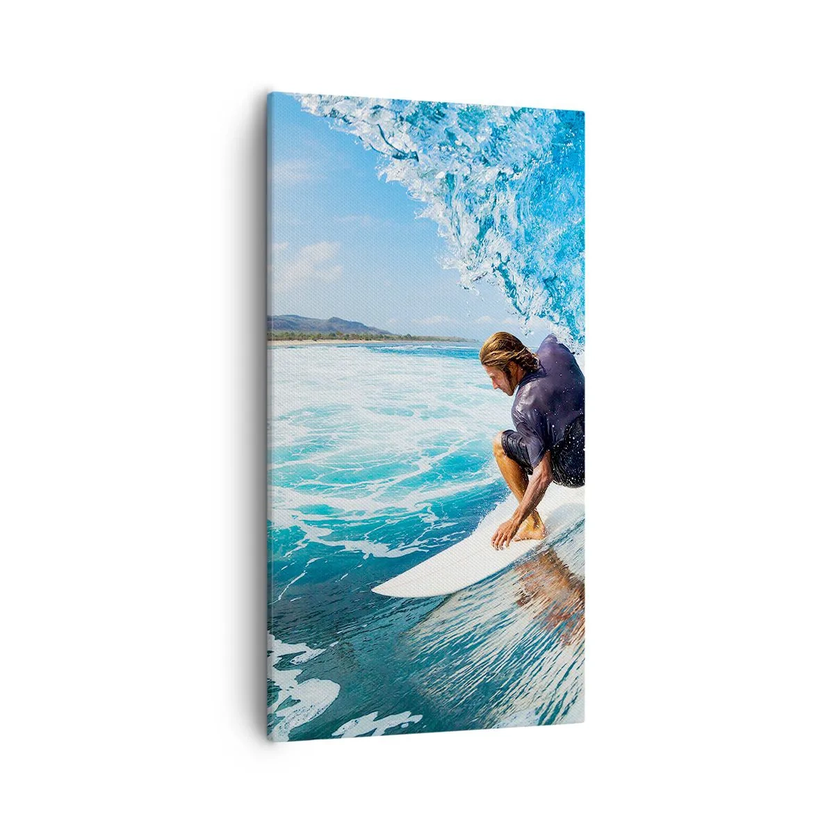 Obraz na plátně - Tančící s vlnami - 55x100 cm