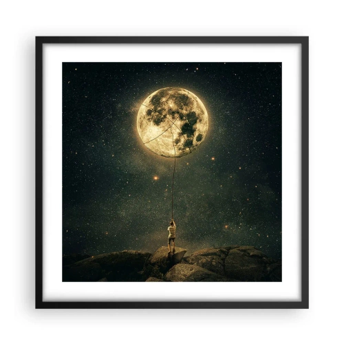 Plakát v černém rámu - Kluk, který ukradl měsíc - 50x50 cm