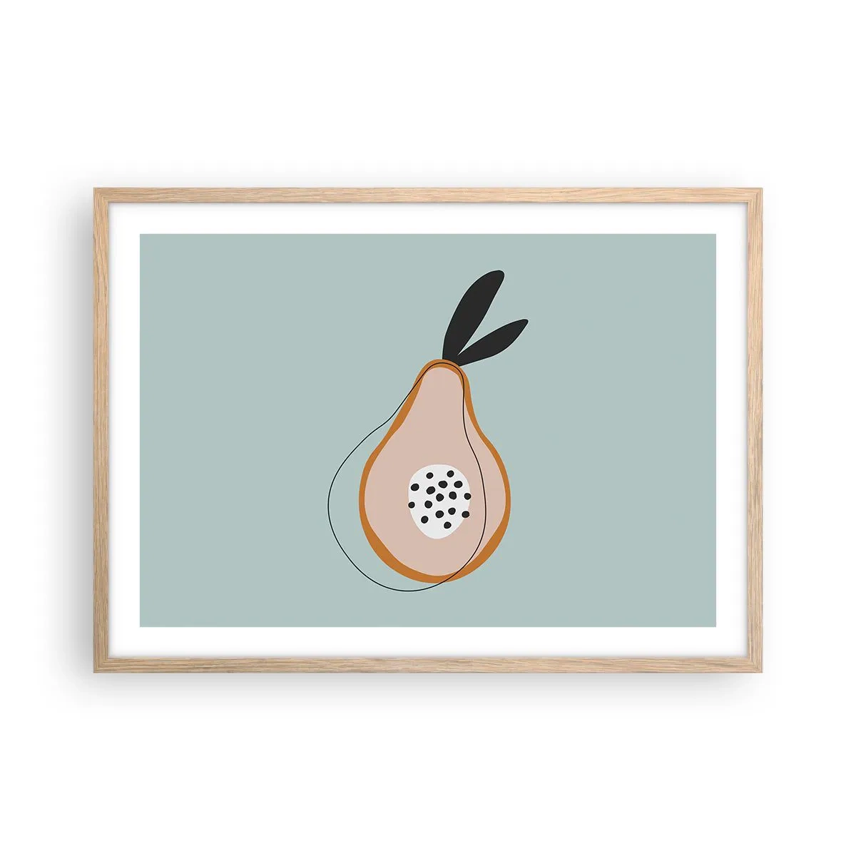 Plakát v rámu světlý dub - Pronikání do podstaty věcí - 70x50 cm