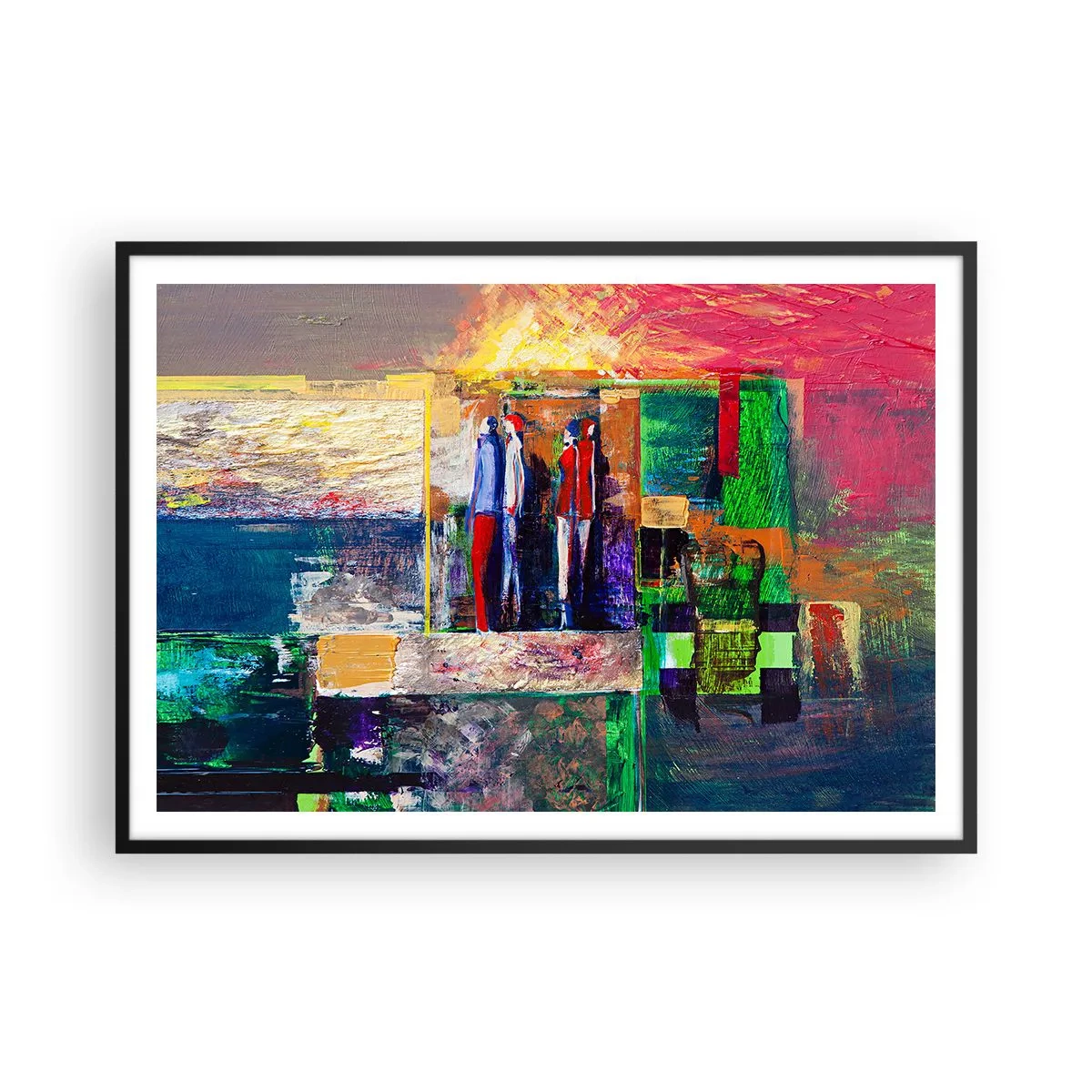 Plakát v černém rámu - Vztahy a emoce - 100x70 cm