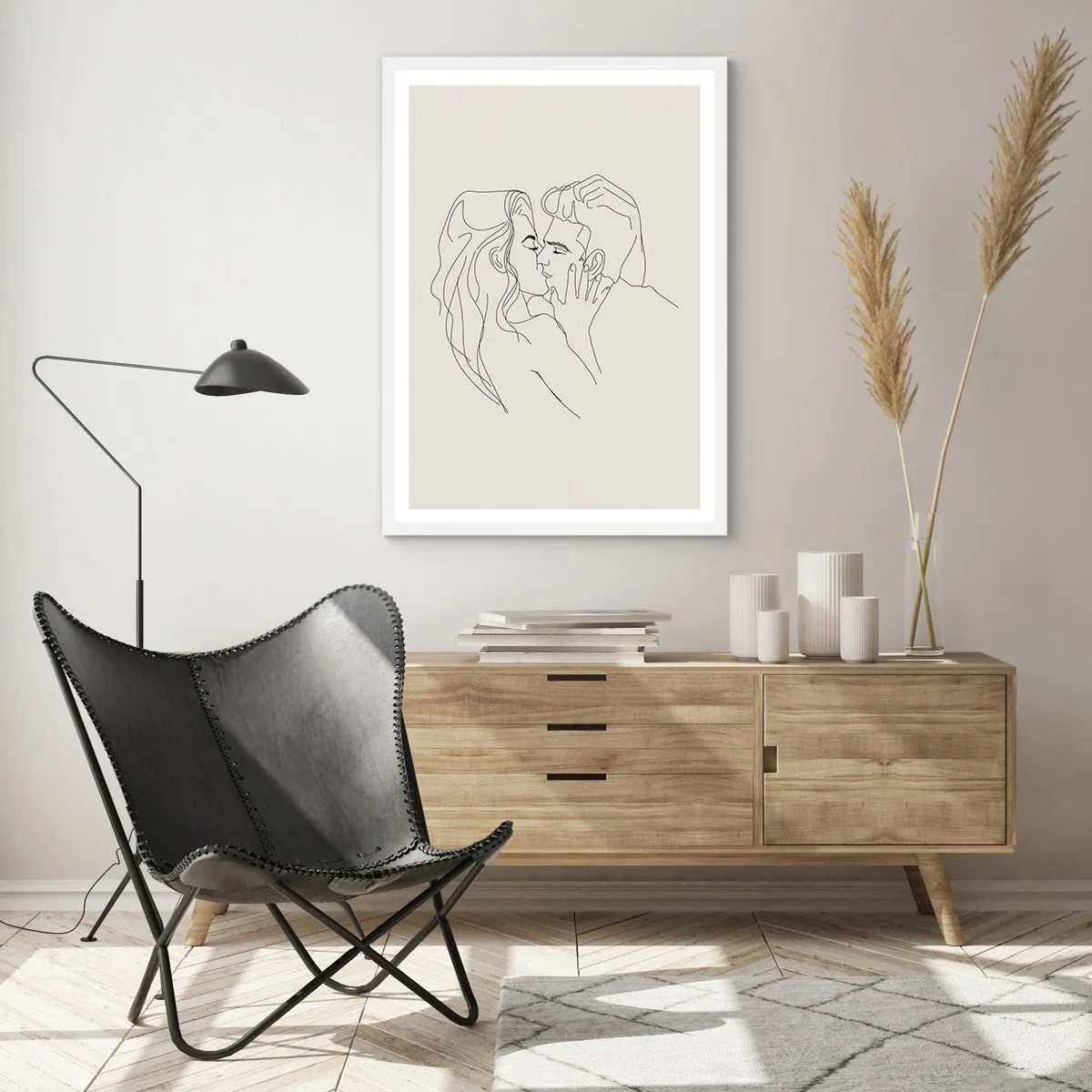 Plakát v bílém rámu - Zamotaní citem - 70x100 cm