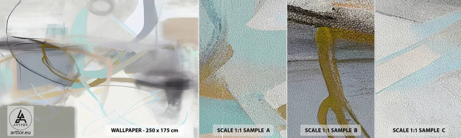 Vzor Fototapety Premium Sand - Mlhavá abstrakce - Abstrakce, Kus, Jasný - 100x30 cm