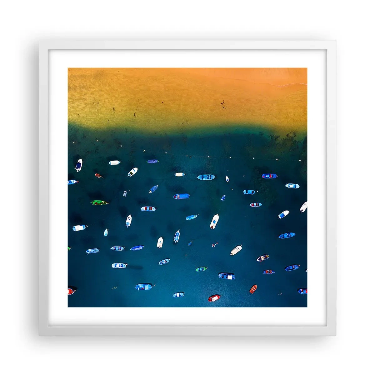 Plakát v bílém rámu - Prázdninová hra - 50x50 cm