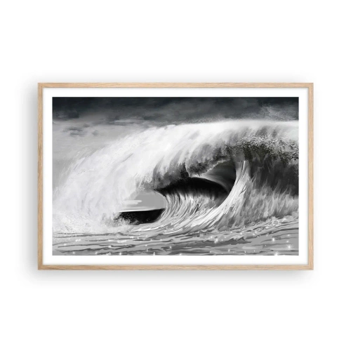 Plakát v rámu světlý dub - Hněv oceánu - 91x61 cm