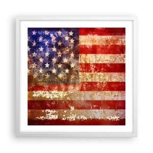 Plakát v bílém rámu - Chvála nepomíjí - 50x50 cm