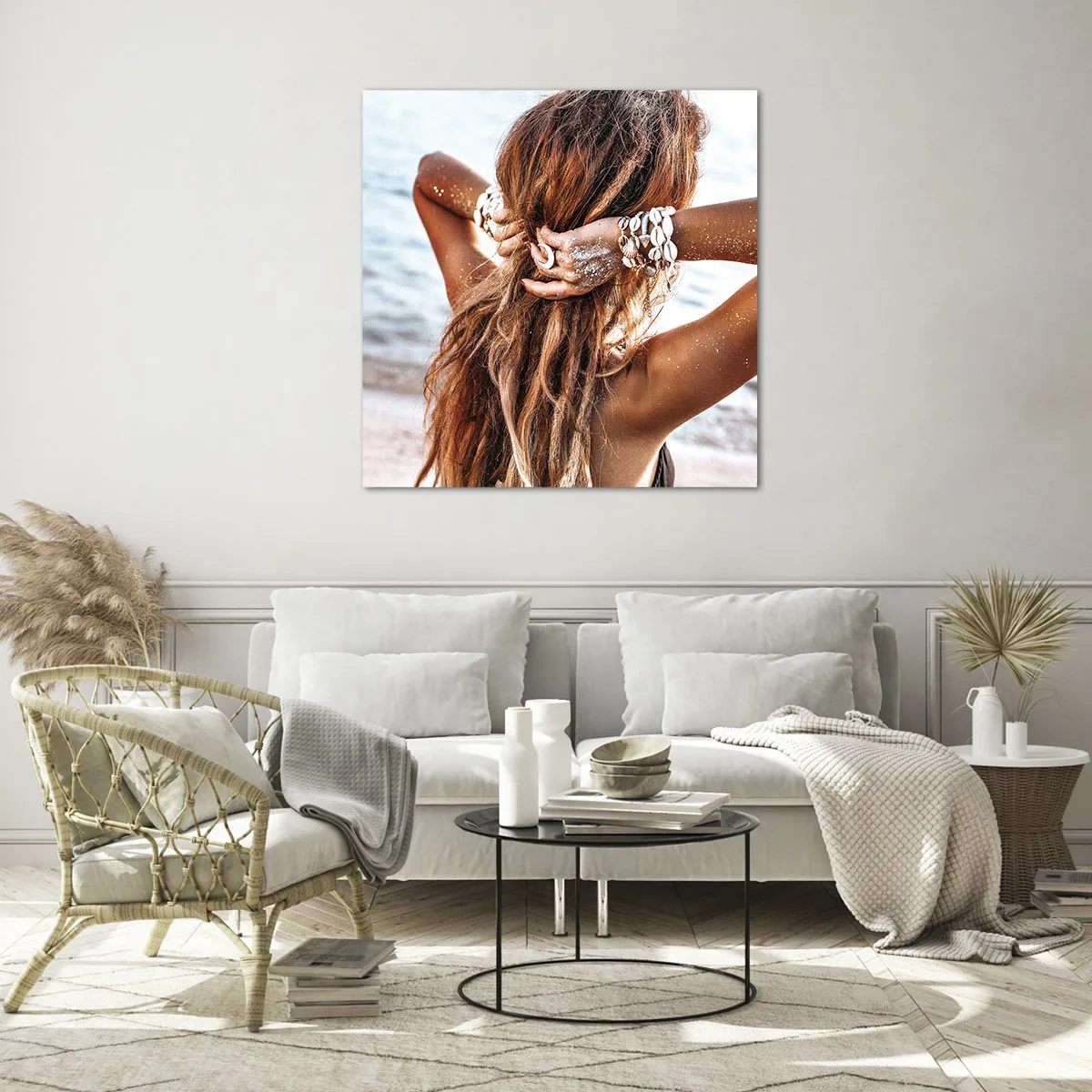 Obraz na skle - Sestra vody a slunce - 70x70 cm