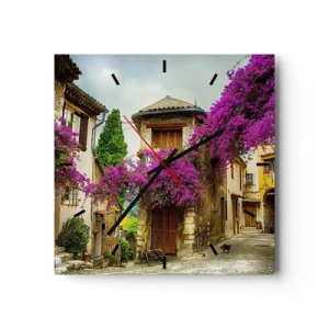 Nástěnné hodiny - Pod květinovým baldachýnem - 40x40 cm