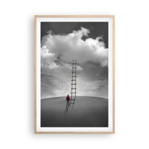 Plakát v rámu světlý dub - Všechno je možné - 61x91 cm