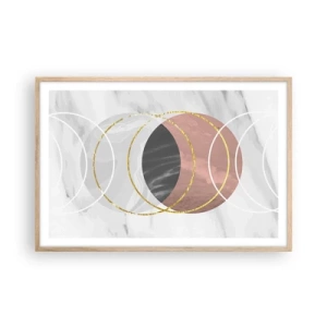 Plakát v rámu světlý dub - Hudba sfér - 91x61 cm