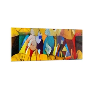Obraz na skle - Slunce - život - radost - 100x40 cm