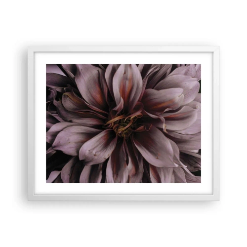 Plakát v bílém rámu - Květinové srdce - 50x40 cm