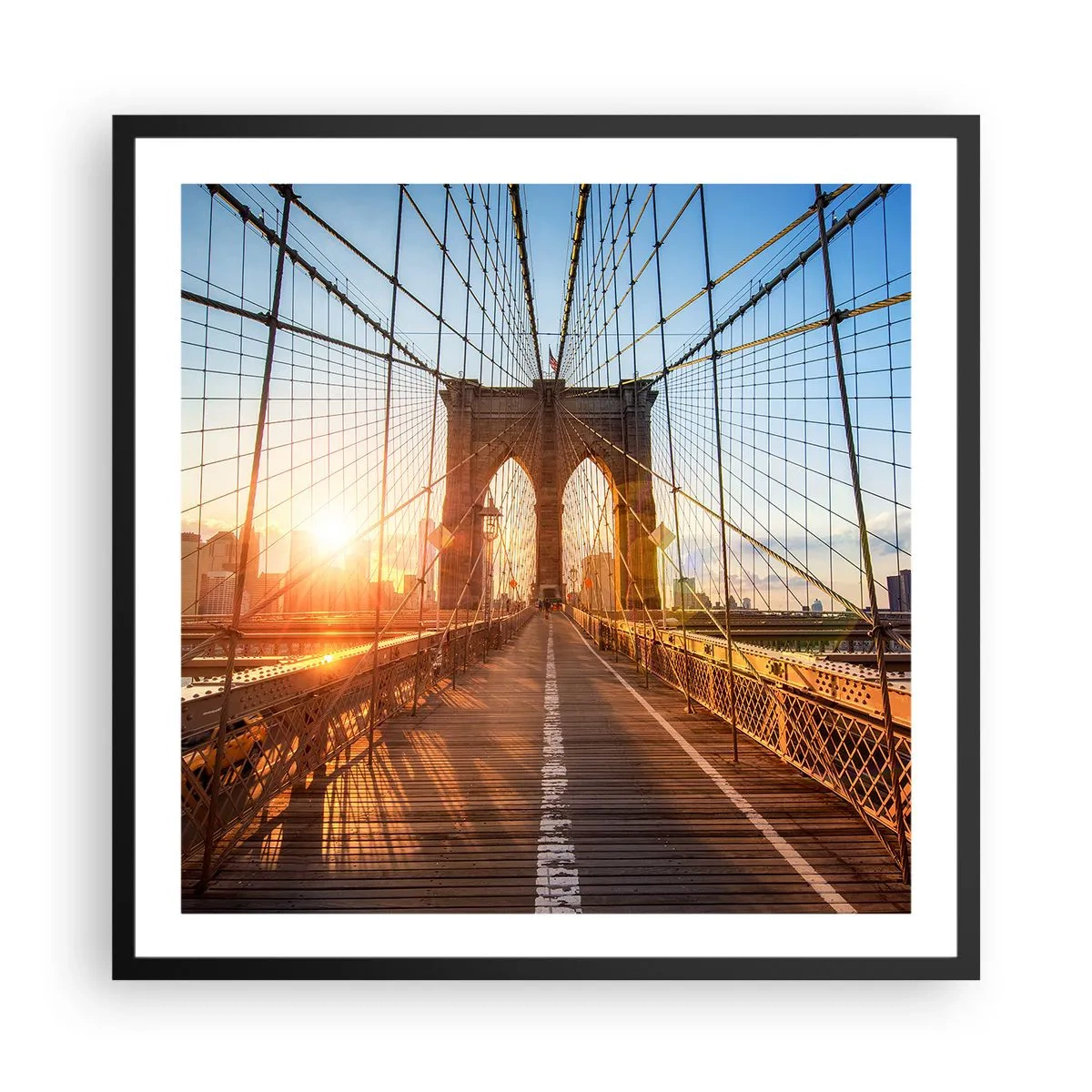 Plakát v černém rámu - Na zlatém mostě - 60x60 cm