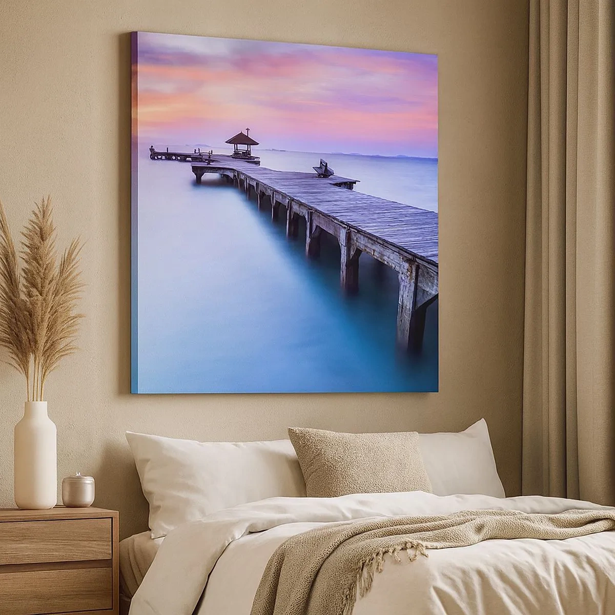 Obraz na plátně - Moře klidu až po horizont - 30x30 cm