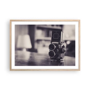 Plakát v rámu světlý dub - Kouzlo staré fotografie - 70x50 cm