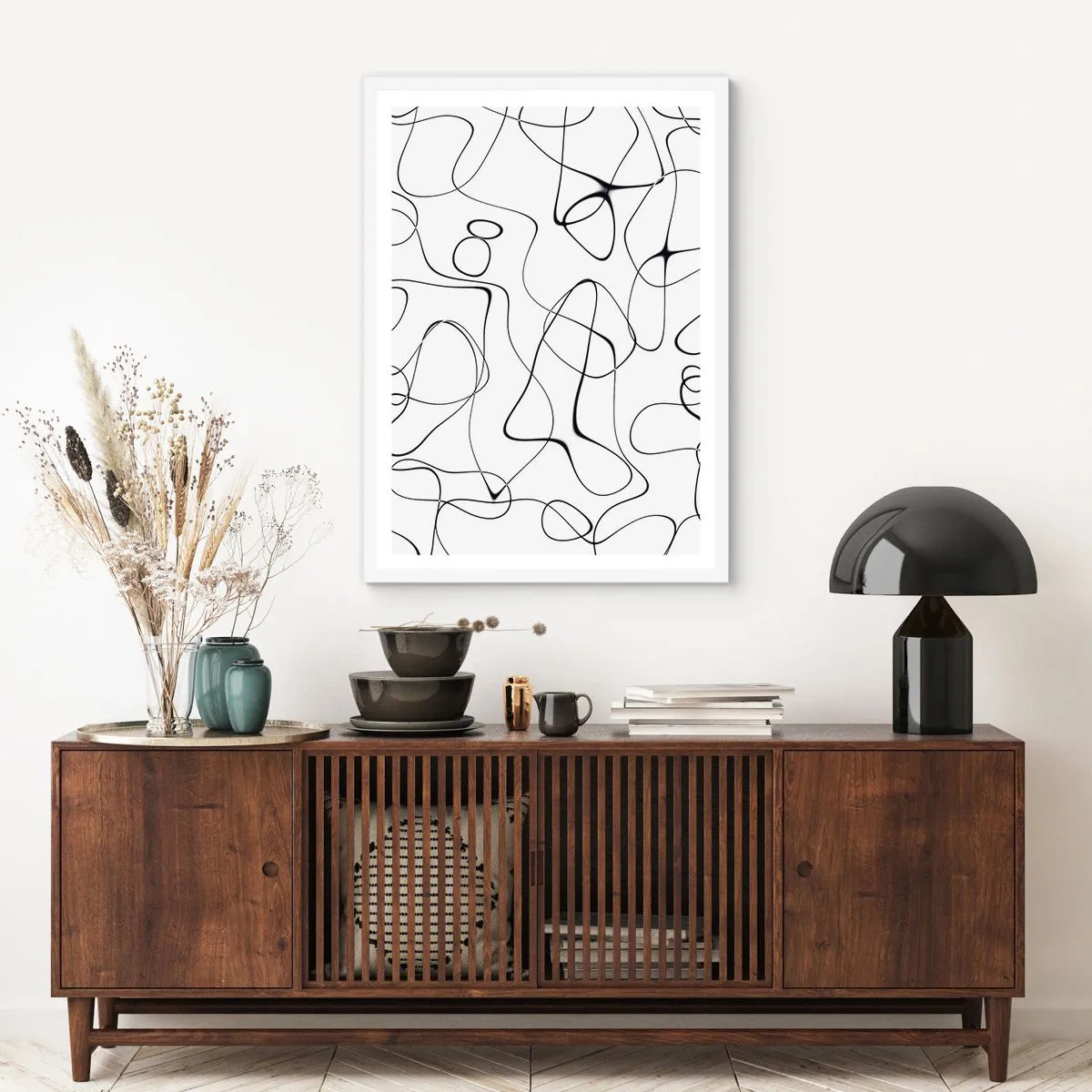 Plakát v bílém rámu - Cesty života, zákruty osudu - 50x70 cm