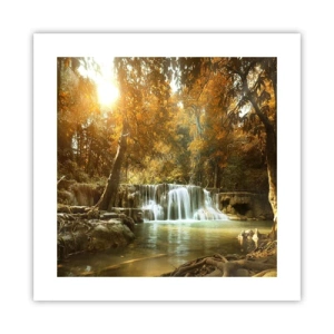 Plakát - Parkový vodopád - 40x40 cm