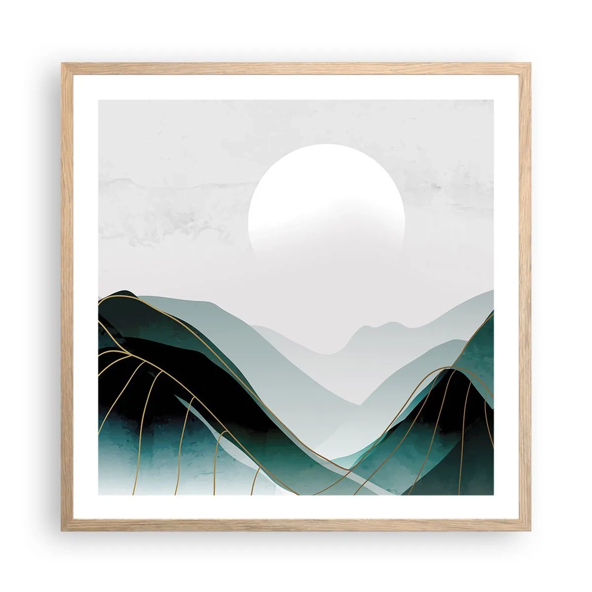 Plakát v rámu světlý dub - V plném majestátu - 60x60 cm