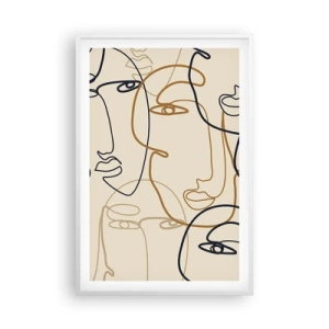 Plakát v bílém rámu - Portrét znásobený - 61x91 cm