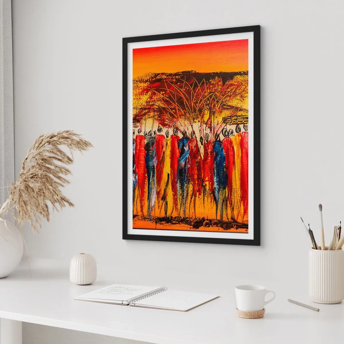 Plakát v černém rámu - Tam, tam, tam, tam jdou - 40x50 cm