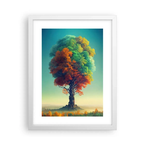 Plakát v bílém rámu - Dub – otec přírody - 30x40 cm