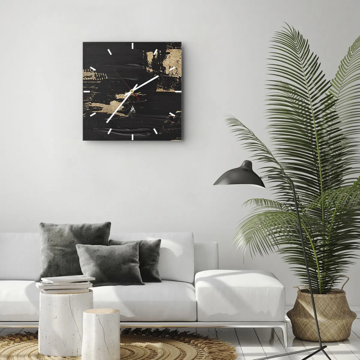 Nástěnné hodiny - Stopa doteku - 40x40 cm