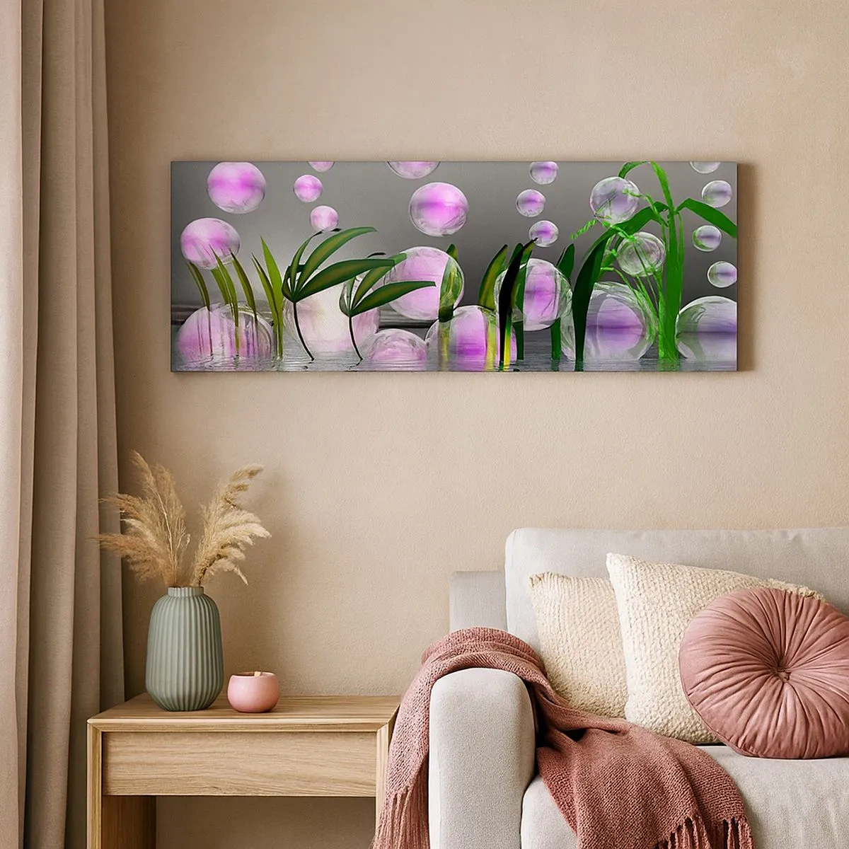 Obraz na plátně - Reflexní kompozice lehkosti a života - 100x40 cm