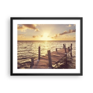 Plakát v černém rámu - Zlatá země laskavosti - 50x40 cm