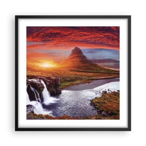 Plakát v černém rámu - Pohled na Středozem - 50x50 cm