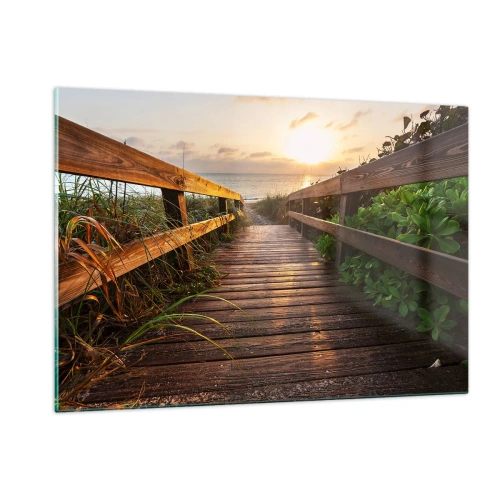 Obraz na skle - A přímo ke břehu - 120x80 cm