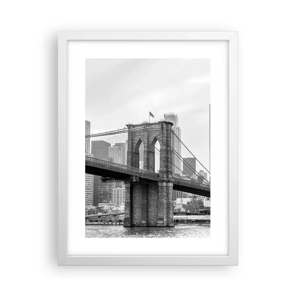 Plakát v bílém rámu - Newyorské zázraky - 30x40 cm