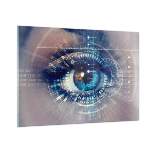 Obraz na skle - Myslíš si, že mě znáš - 100x70 cm