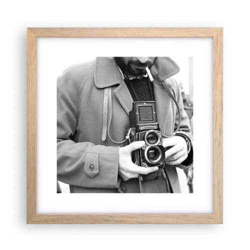 Plakát v rámu světlý dub - V retro stylu - 30x30 cm