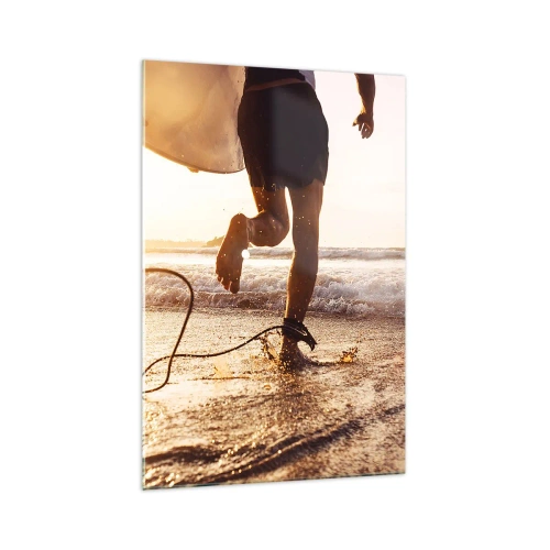 Obraz na skle - Vstříc vlně - 70x100 cm