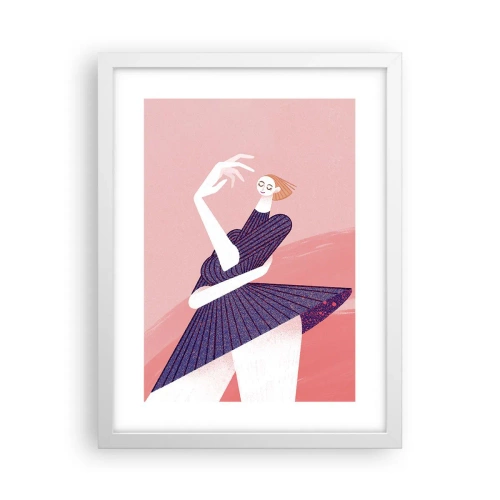 Plakát v bílém rámu - Každý krok je tancem - 30x40 cm