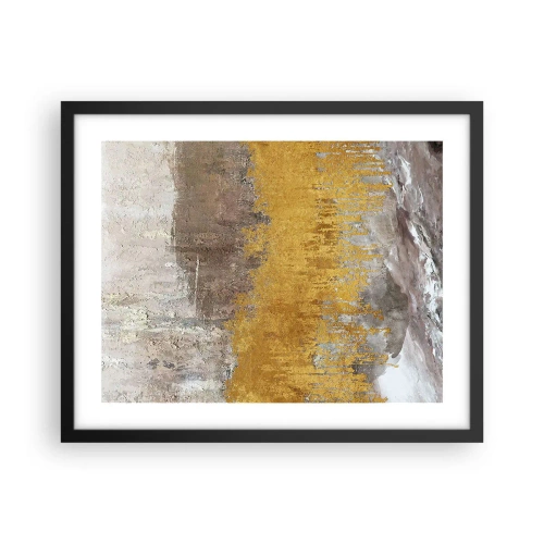 Plakát v černém rámu - Zlatistý závan - 50x40 cm