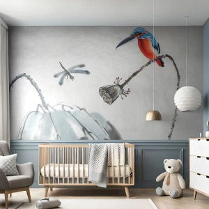 Fototapeta Premium Sand - Život louky - Abstrakce, Pták, Květ - 500x350 cm